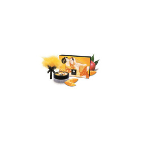 Mini Coffret poudre corporelle mangue et plumeau assorti 